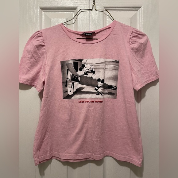 Pink Mickey Mouse Zara Disney Tee - Picture 1 of 3